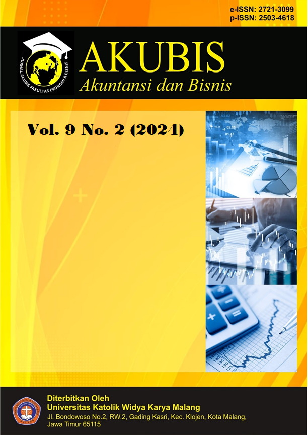 					View Vol. 9 No. 2 (2024): Akubis : Akuntansi dan Bisnis
				