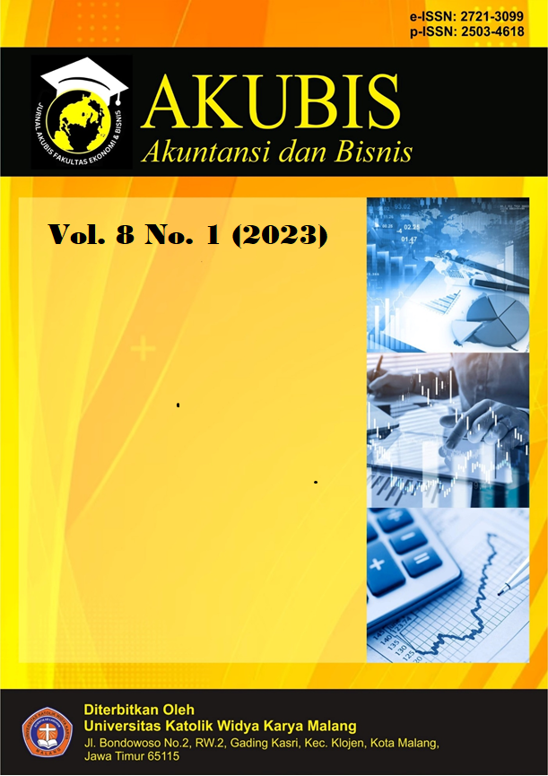 					View Vol. 8 No. 1 (2023): Akuntansi dan Bisnis
				